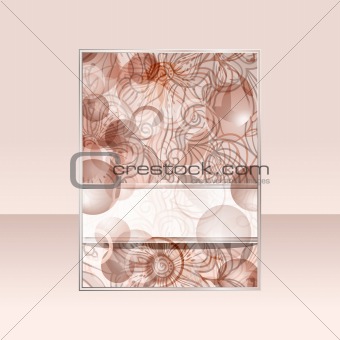 vector abstract flayer design with circles 