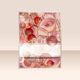 vector abstract flayer design with hand drawn sketch orchids