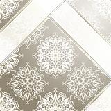 vector seamless vintage wallpaper with ribbons and snowflakes