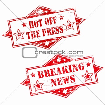 Breaking News rubber stamp