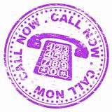 Call Now rubber stamp