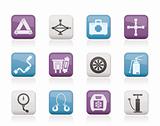 car and transportation equipment icons