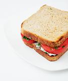 Sandwich with tomatoes and cheese