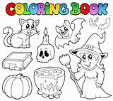 Coloring book Halloween collection
