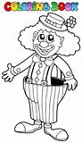 Coloring book with happy clown 2
