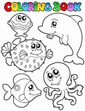 Coloring book with sea animals 1