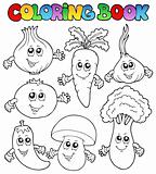 Coloring book with vegetables