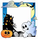 Frame with Halloween topic 1