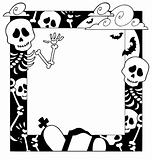 Frame with Halloween topic 4