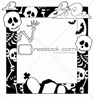 Frame with Halloween topic 4