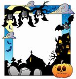 Frame with Halloween topic 5