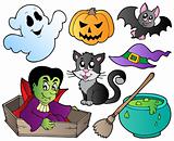 Halloween cute cartoons set 1