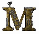 steampunk letter m