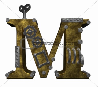 steampunk letter m