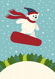 Polar Bear Snowboarding