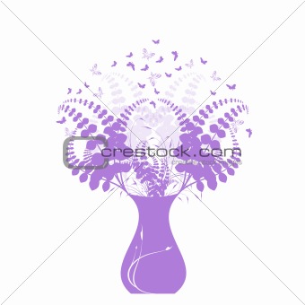Beautiful floral and vase