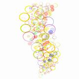 Abstract colorful grunge background from many colorful circles