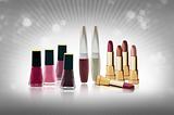 Cosmetics set - lipsticks and nail polishes
