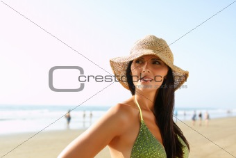 beautiful woman on the beach