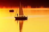 Sailing at sunset 