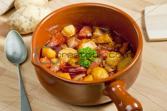potato and sausage goulash