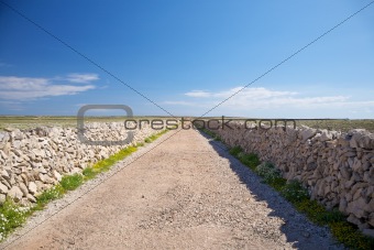 typical rural road at Menorca