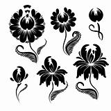 floral graphic design elements vector