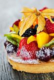 Mixed tropical fruit tart