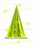 Christmas green tree - vector