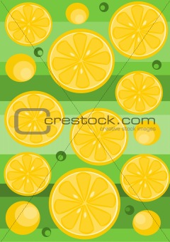 Lemon background - vector
