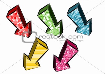 Colorful arrows - vector