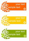 Three colorful cards - Vector