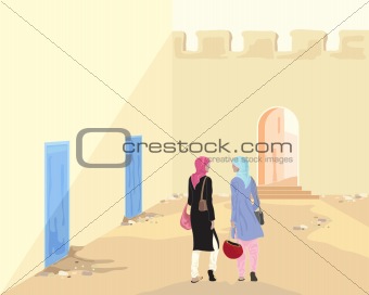 muslim women shopping