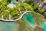 Aerial view - Plitvicka lake - Croatia