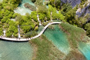 Aerial view - Plitvicka lake - Croatia