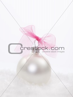 Christmas decoration over white