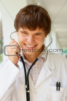 Smiling young doctor