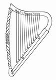 Irish harp - vector