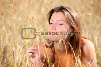Woman in corn