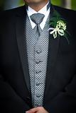 Groom with flower on chest
