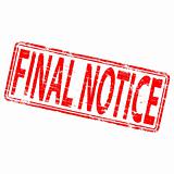 Final Notice Rubber Stamp