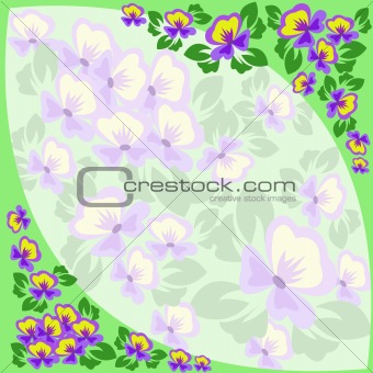 frame of violets