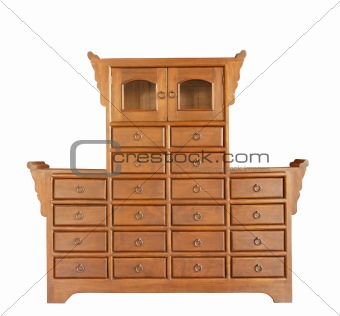 Wooden antique cupboard