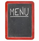 menu blackboard sign
