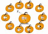 Pumpkins with funny faces