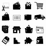 Shopping related icon set