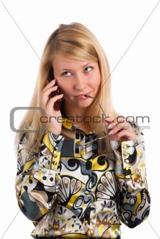 woman with cell phone