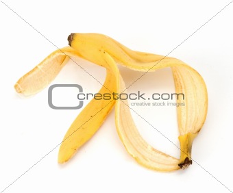banana peel isolated on a white background