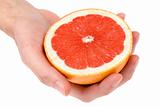 grapefruit in hand