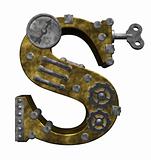 steampunk letter s
